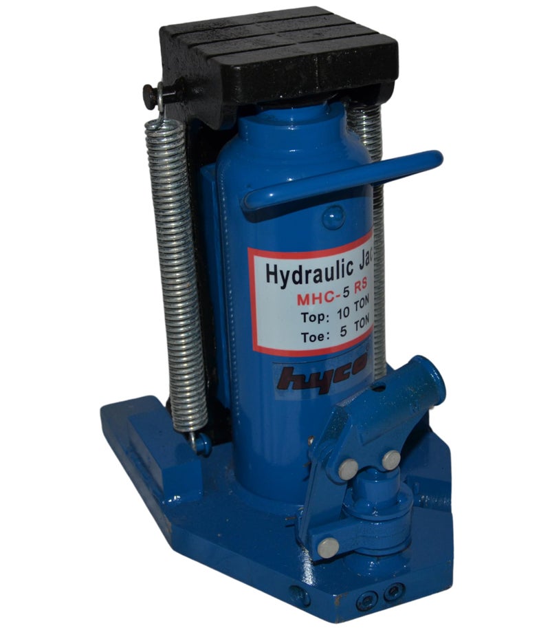 HYCO Hydraulic Toe Jack, 10/20 Ton Capacity, MHC-5 R6, Heavy Duty Machine Lifting Tool, Blue - Image 5