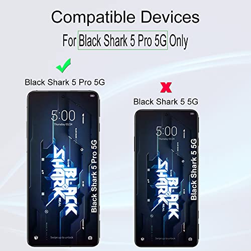 Ibywind 2 Pack Screen Protector For Black Shark 5 Pro 5G 667Not For Black Shark 5 5G9H Hardness Tempered GlassWith 1Pc Camera Lens Protector1Pc Back Carbon Fiber FilmAntiScratch - Image 3