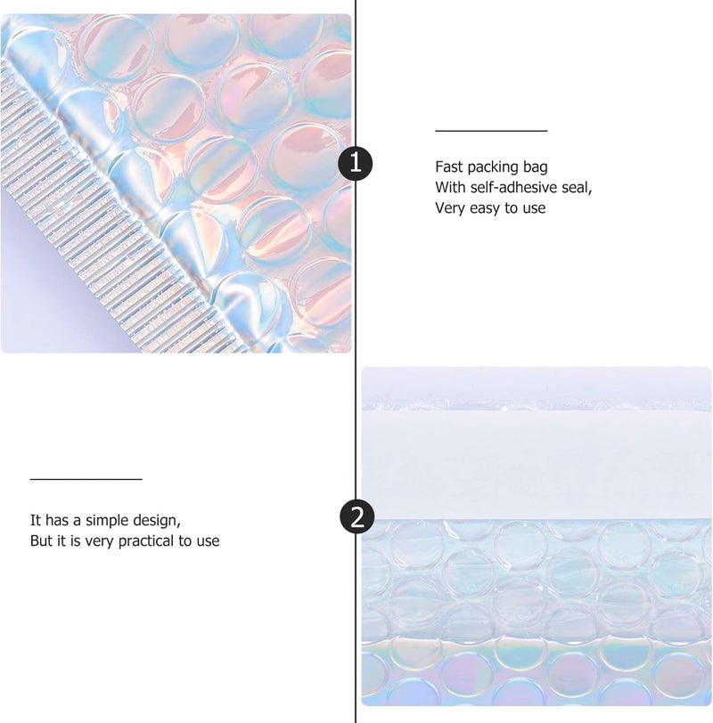 klarako 25pcs Bubble Mailers Padded Envelopes Self Sealing Bulk Bubble Envelopes Mailing Shipping Envelopes Metallic Cushion Bag for Packaging Wrapping - Image 4