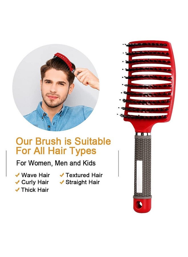 آي أيه أس فرشاة فوريمي السحرية لفك تشابك الشعر، فرشاة منحنية وفتحة تهوية للشعر الرطب أو الجاف لفك تشابك الشعر للرجال والنساء والأطفال، شعر طويل سميك ورقيق ومجعد ومتشابك (متعدد الألوان) - Image 2