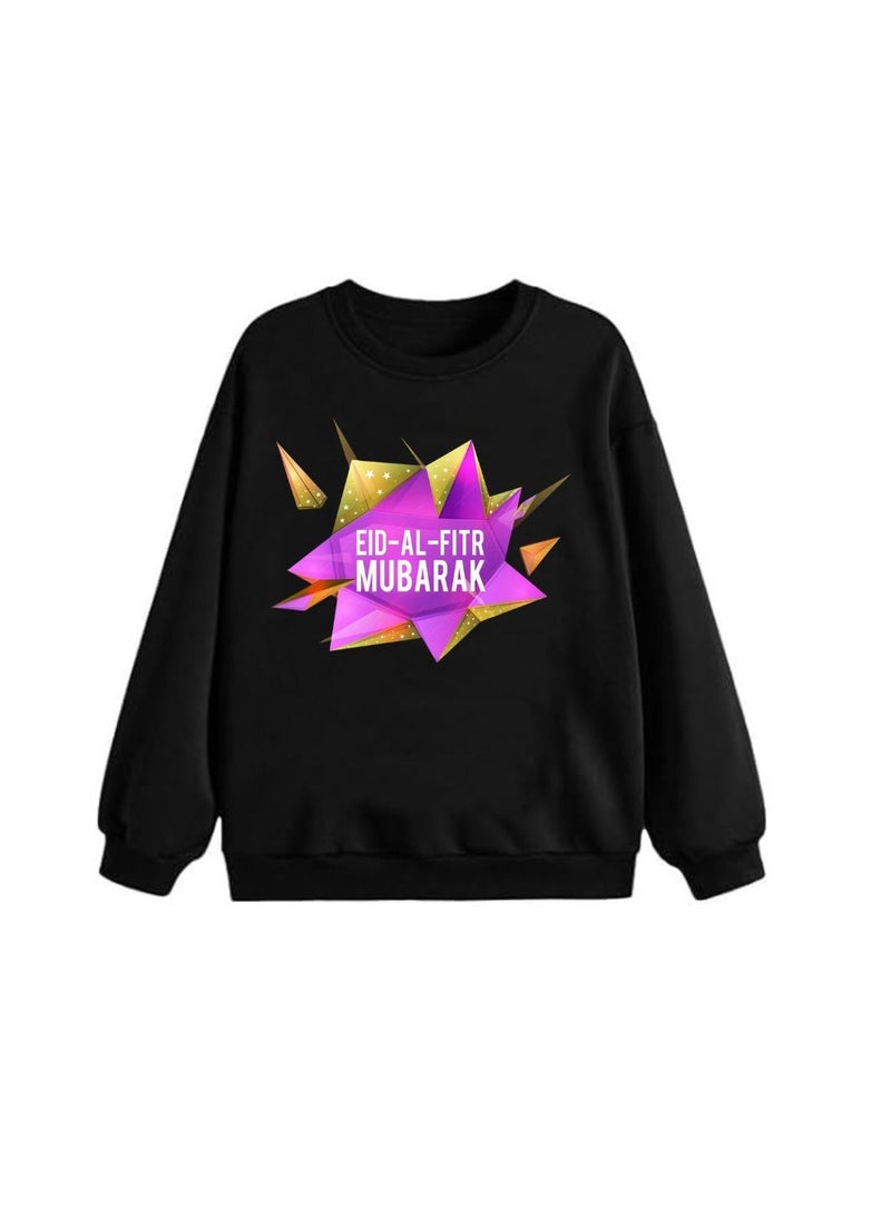 PRINTSHOP4ME Eid Men's Sweatshirt–100% Cotton Fabric|Sweatshirt For Men|Casual Wear|Long Sleeve Round Neck Sweatshirt|Eid Festive Sweatshirt - Image 4