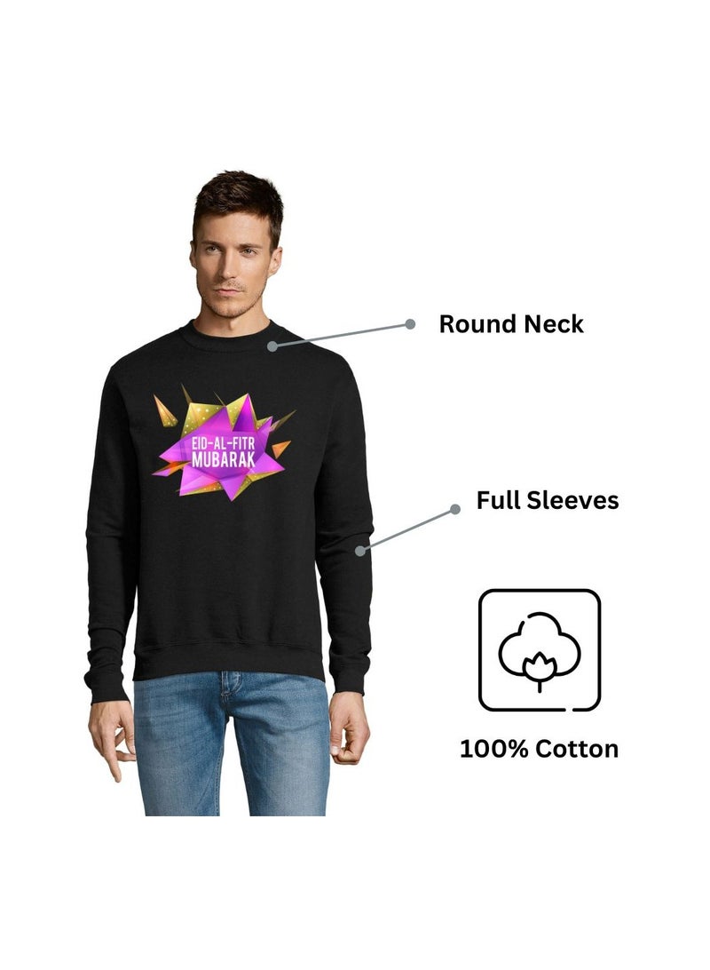 PRINTSHOP4ME Eid Men's Sweatshirt–100% Cotton Fabric|Sweatshirt For Men|Casual Wear|Long Sleeve Round Neck Sweatshirt|Eid Festive Sweatshirt - Image 5