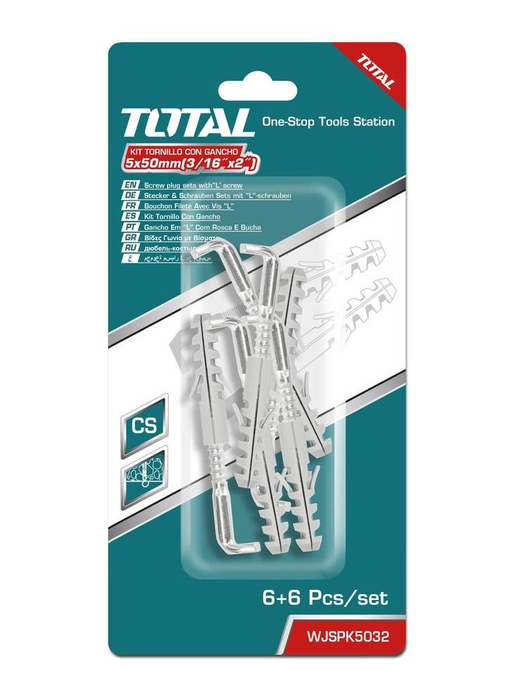 TOTAL Screw Plug Set With L Screw 5 x 50mm WJSPK5032 - Image 2