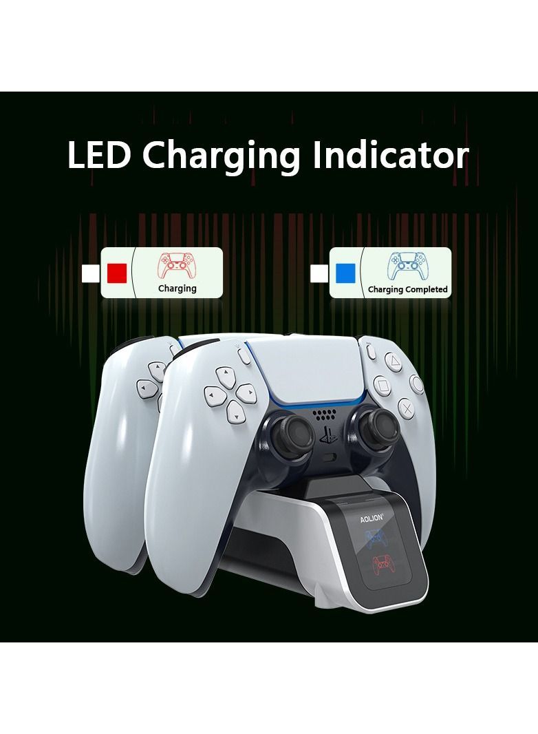 AOLION PS5 Controller Charger for PlayStation 5 Console DualSense Controllers Dock Station - Image 3