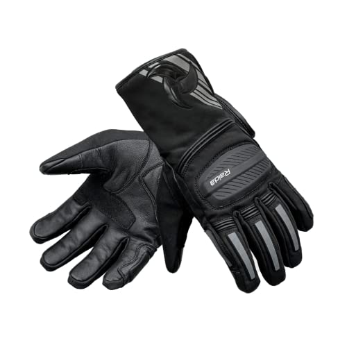 Raida Polyester Alps Cycling Waterproof Gloves | 3M Thinsulation | Touchscreen Compatible | TPR Palm Sliders (S),Black - Image 1