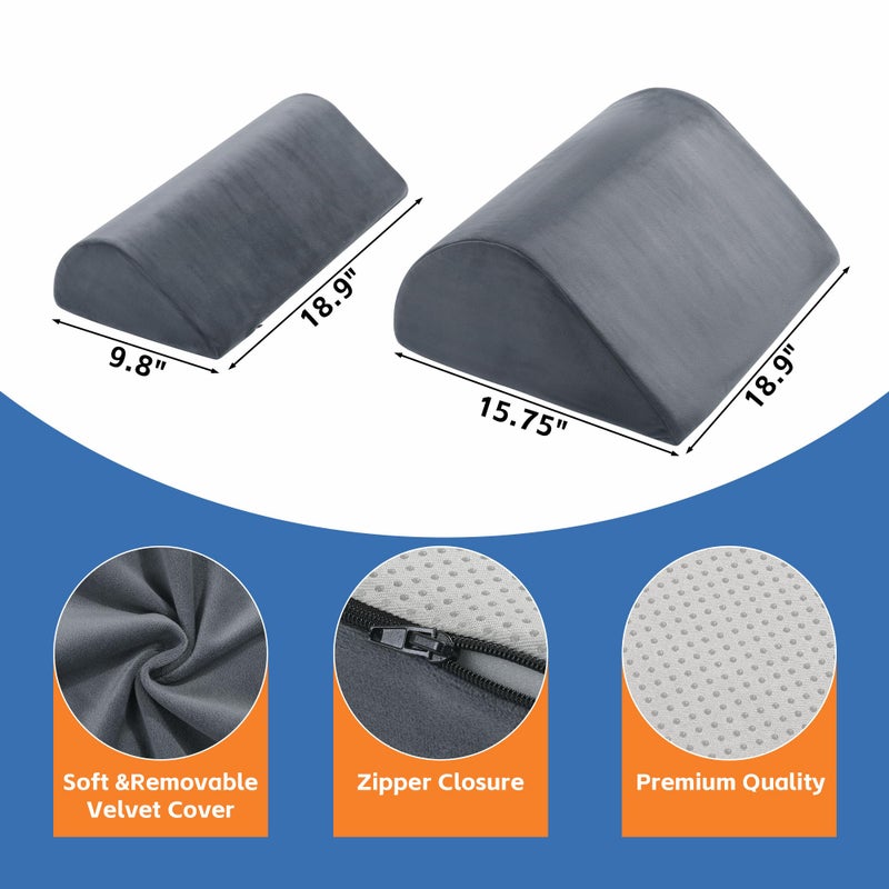 HOMBYS BBL Pillow After Surgery for Sleeping, Lumbar Support with Leg Wedge, 2 PCS Set for Brazilian Butt Lift Surgery Recovery, BBL Recovery Must Haves,Pain Relief - Image 5