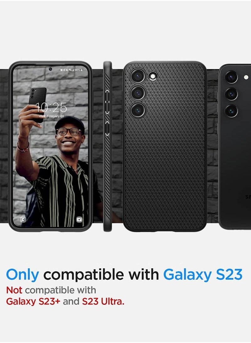 Spigen Liquid Air Samsung Galaxy S23 Case Cover - Matte Black  - Image 2