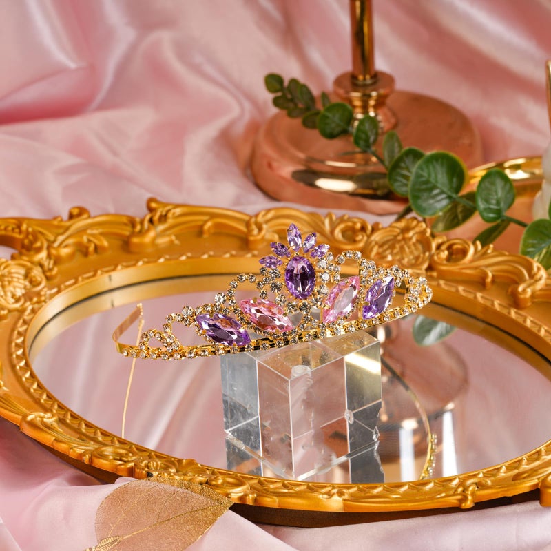 JINSAWW Rapunzel Princess Crown Dress-up Rapunzel Tiara Birthday Wedding Gold Crown Halloween Cosplay Hair Accessories for Her - Image 3