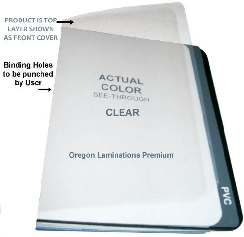Oregon Lamination 7 Mil Clear Plastic Report Binding Covers [pk of 100] 8-3/4 x 11-1/4 with 2 Rounded Corners, unpunched Sheets - Image 3