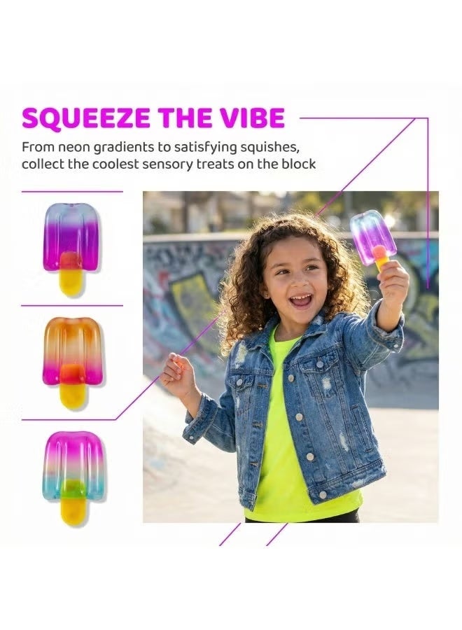 Needoh Popsicle Squishy Toy - Stress Relief Fidget Toy, Soft TPR Sensory Squeeze Ball for Kids & Adults, Portable Anxiety Relief Popsicle - Image 2