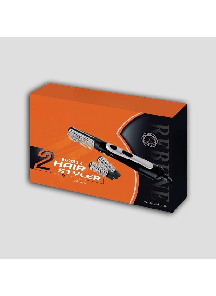 RE-2013-1 Electric Hair Styler Brush With 2 Attachment 1200W - Image 1