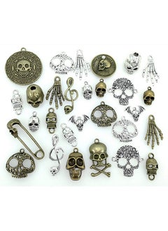 Alimitopia 100 Grams Assorted Skull Skeleton Bone Punk Steampunk Charm Pendant Connector For Diy Necklace Bracelet Jewelry Making Findings - pzsku/Z5BF4BF55B73AB1BB15DFZ/45/_/1724479270/5f5e14b2-d817-4079-8517-fbe3e2cfae0d