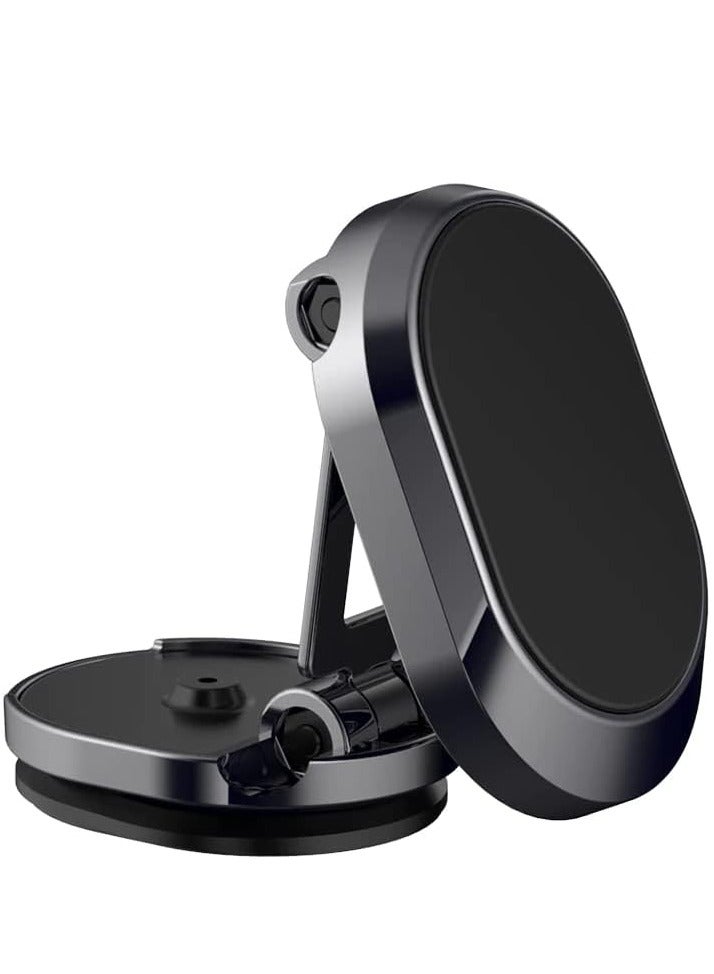 ELTRAZONE Magnetic Car Phone Holder – Foldable Dashboard Cell Phone Mount with 360° Adjustable Rotation, Aluminum Magnet Holder for Car, Table, Kitchen & More (MODEL A) - Image 1