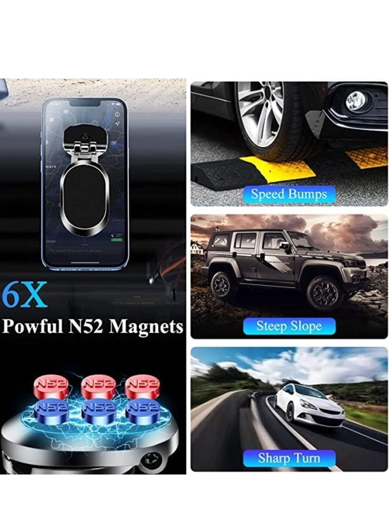 ELTRAZONE Magnetic Car Phone Holder – Foldable Dashboard Cell Phone Mount with 360° Adjustable Rotation, Aluminum Magnet Holder for Car, Table, Kitchen & More (MODEL A) - Image 5