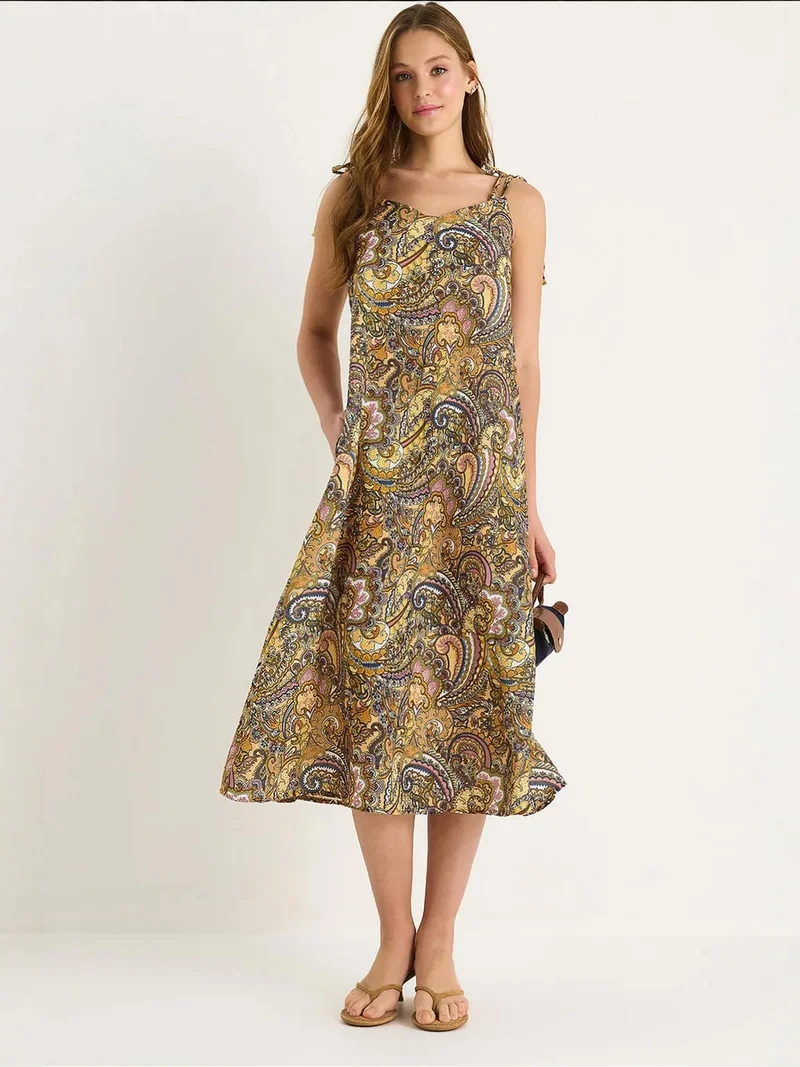 LUCCI Patterned Midi Dress