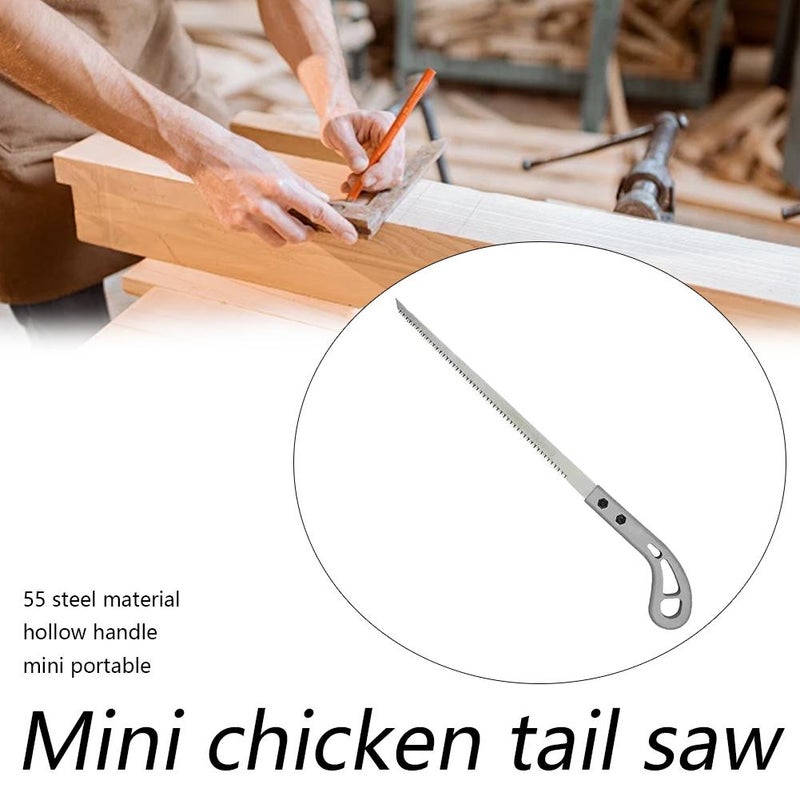 Mini chicken tail saw, sharp garden saw, woodworking hand saw, small household fine-tooth wall panel saw - Image 2