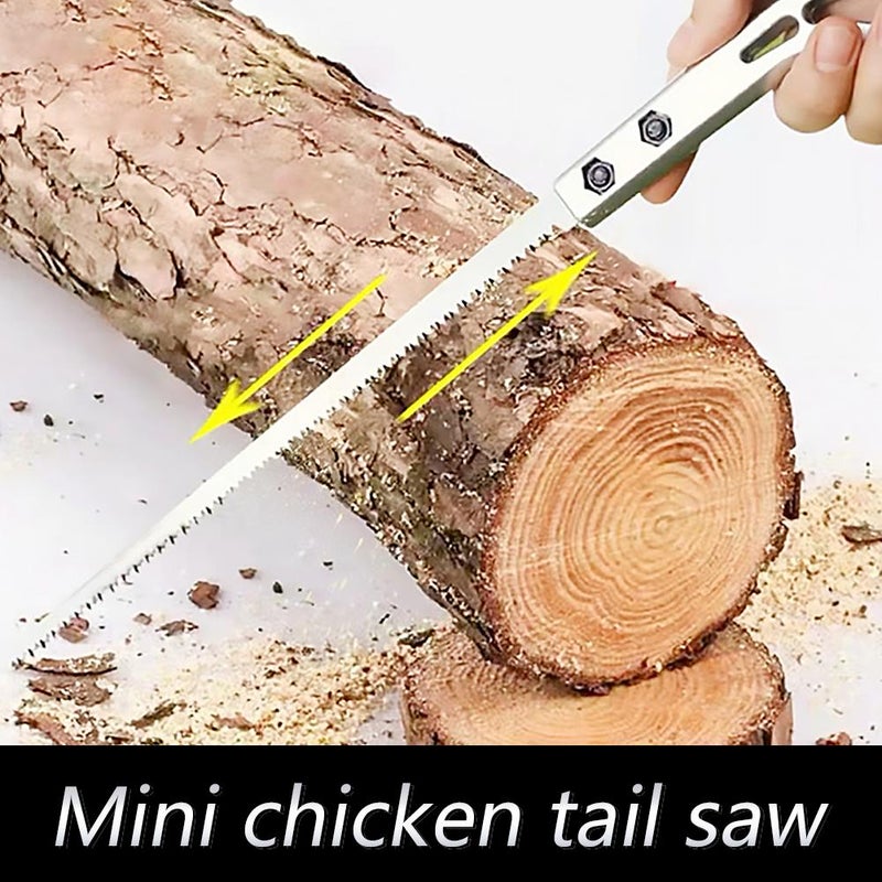 Mini chicken tail saw, sharp garden saw, woodworking hand saw, small household fine-tooth wall panel saw - Image 5