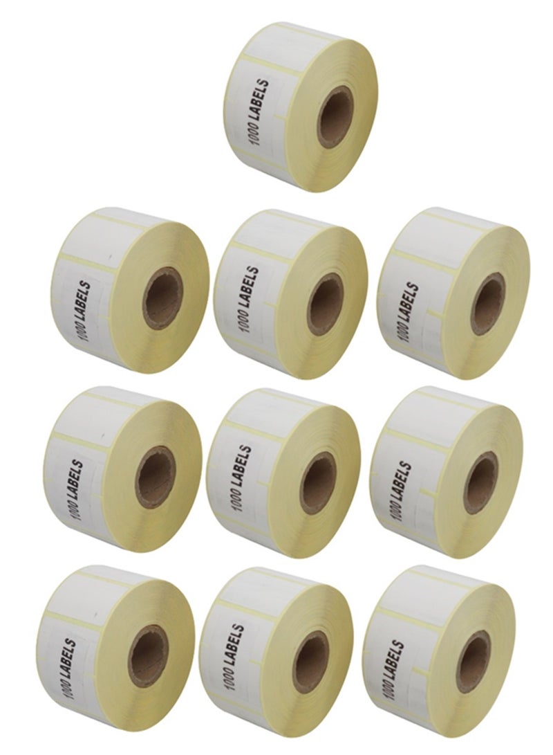 ATLAS 10-Piece Direct Thermal Barcode Label Sticker 38x25mm Size - Image 1