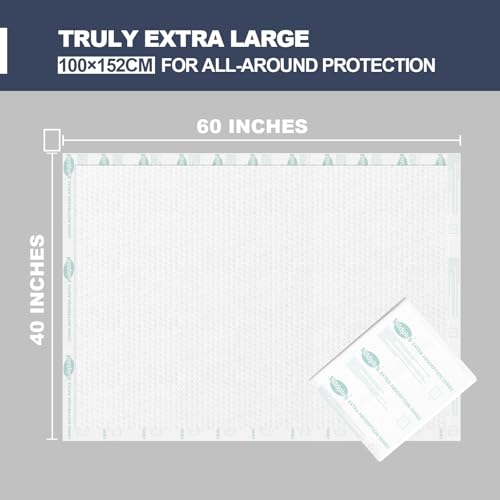 MILDPLUS Heavy Duty Underpads 40X60 Super Sized Chucks Pads 270 Grams Disposable Bed Pads with Strength Cloth Backing Extra Absorption Pads for Incontinence 100X152CM 30 Count Discreet Packaging - Image 5