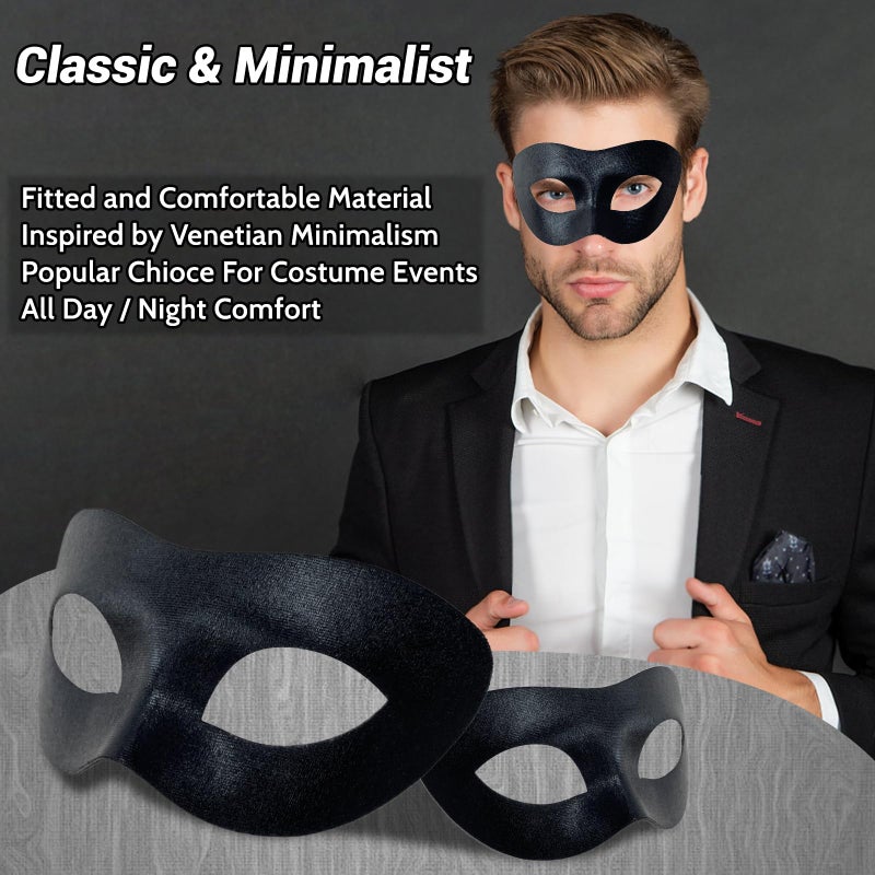 HyperFun Masquerade Mask for Men Classic Vintage Venetian Mens Mask Lightweight Gentle, Specially for Costume, Theme Parties (Classic Robin) - Image 4