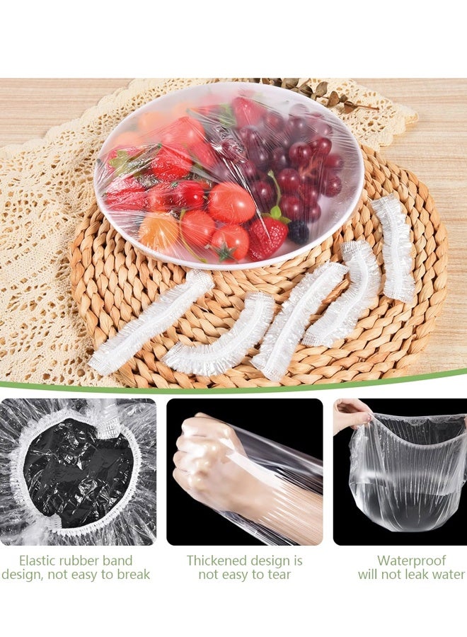 300 قطعة من أغطية أوعية الطعام البلاستيكية، لخبز العجين المخمر، قابلة للتمدد للحفاظ على الطعام طازجًا بعيدًا عن الغبار - Image 3