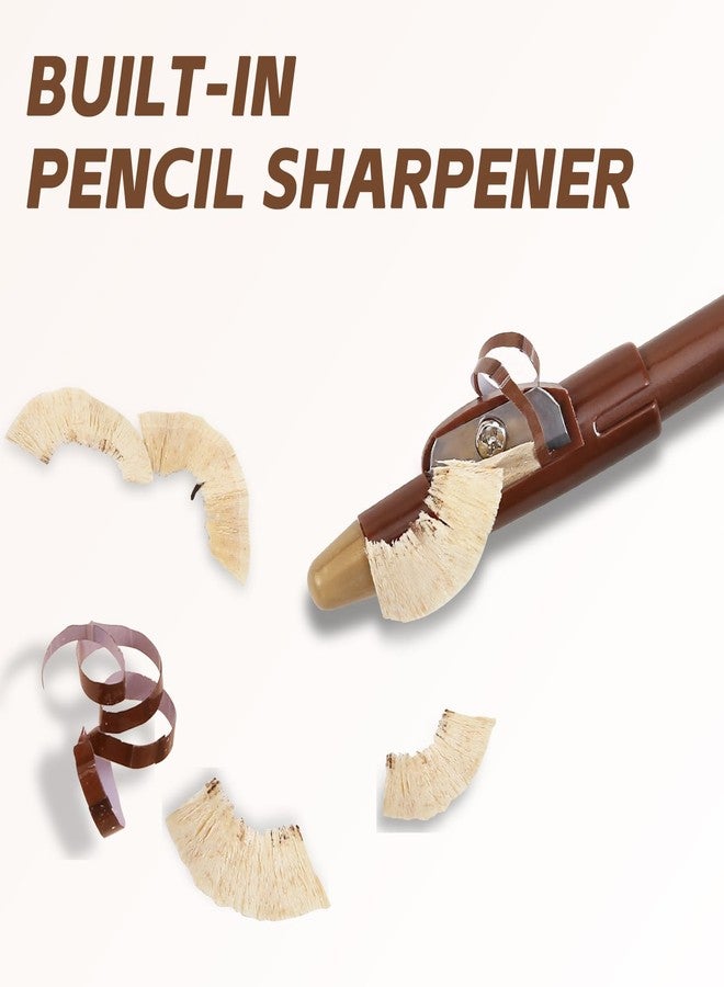 Apooliy 10pcs Eyebrow Pencil Set，Long Wear Brow Pencil with Sharpener,Waterproof Eyebrow Pen,Easy Application for Brows & Eyes - Image 4