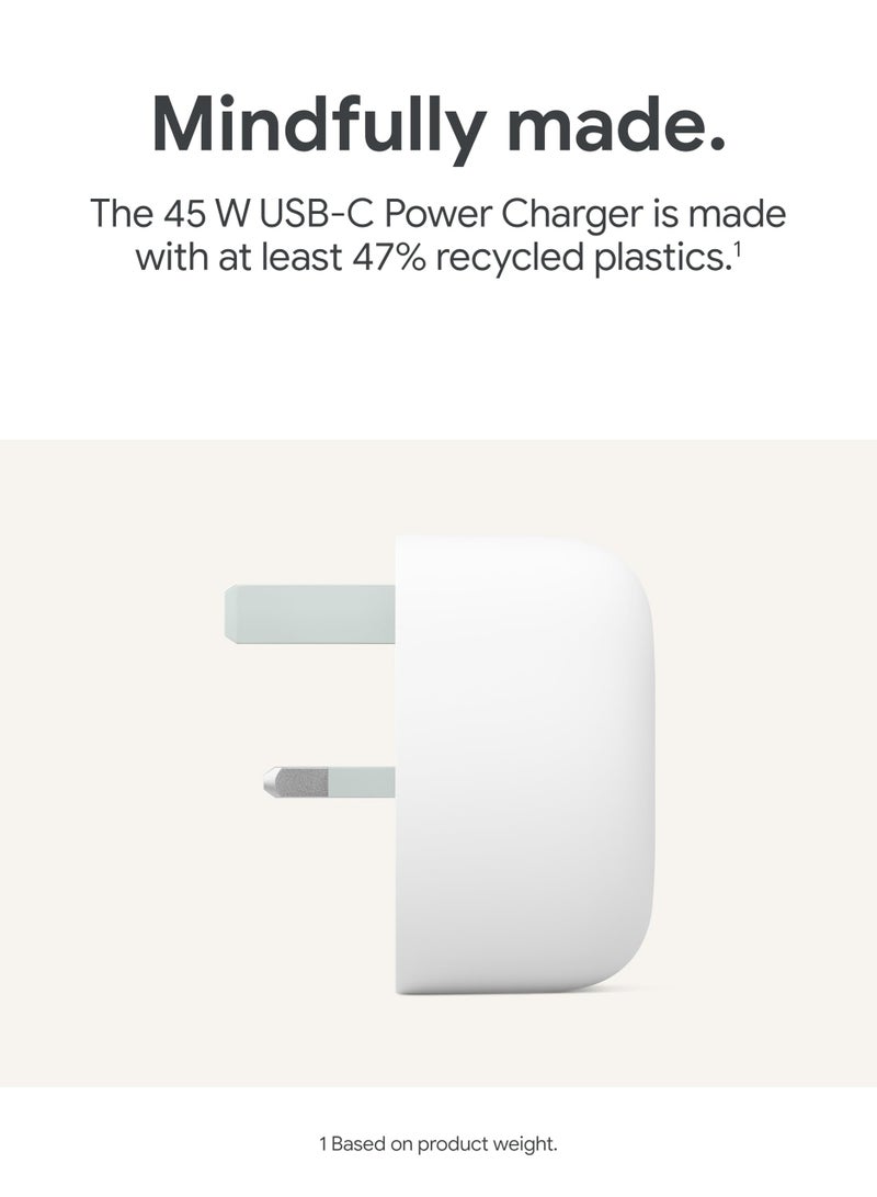 Google45W USB-C Power Charger - Fast-Charging Pixel Phone Charger - Compatible with Google Products and Other USB-C® devices - Image 3