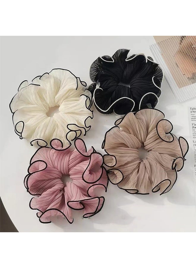 4 Pieces Of Elegant Fabric Hair Ties In Simple Colors For Women, These Hair Ties Are Perfect For Daily Use And Suitable For All Ages - Image 2
