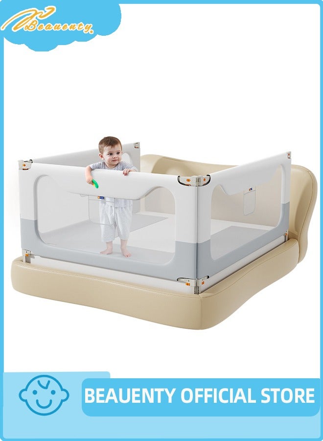 Beauenty Bed Rails for Toddlers, with Headboard Rod -Height Adjustable Baby' Safety Bed Rails Guard (1-Piece) - Image 1