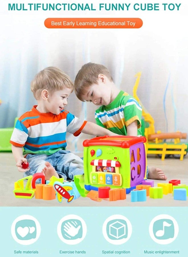 SELLMONK 5-in-1 Activity Triangle Learning Toy| Learn Alphabets, Counting, Time & Movement with Abacus, Drawing Writing Board, Alphabet Blocks, Clock & Gears (2+ Year Olds) - Multicolor (35 - Image 4