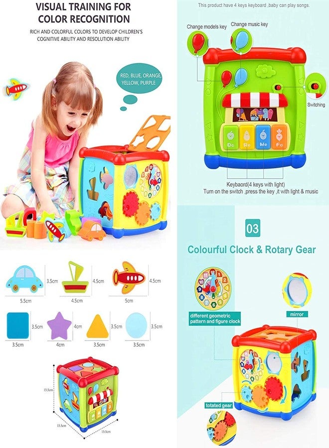 SELLMONK 5-in-1 Activity Triangle Learning Toy| Learn Alphabets, Counting, Time & Movement with Abacus, Drawing Writing Board, Alphabet Blocks, Clock & Gears (2+ Year Olds) - Multicolor (35 - Image 5