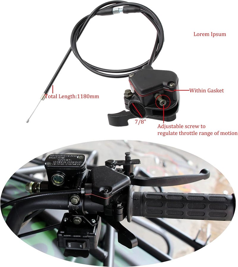 YD-PS001 Thumb Throttle Accelerator with Cable - Image 2