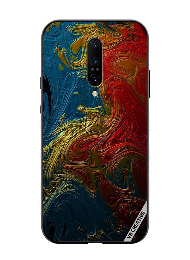 VR CREATIVE Protective Case Cover For OnePlus 7 Pro Flower Design Multicolour - Image 1