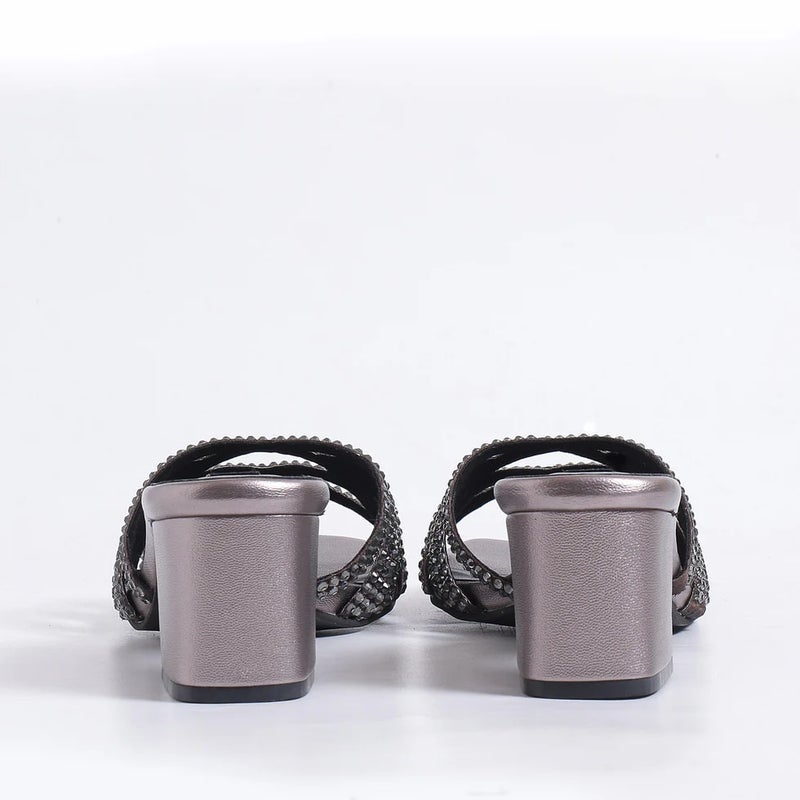 بلوري حذاء Asin 2.0 بكعب عالٍ مصنوع يدويًا ومقدمة مستديرة مقاس 2.5 بوصة للحفلات، الكاجوال، العمل، المواعدة، الكوكتيلات، النوادي الليلية - Image 5