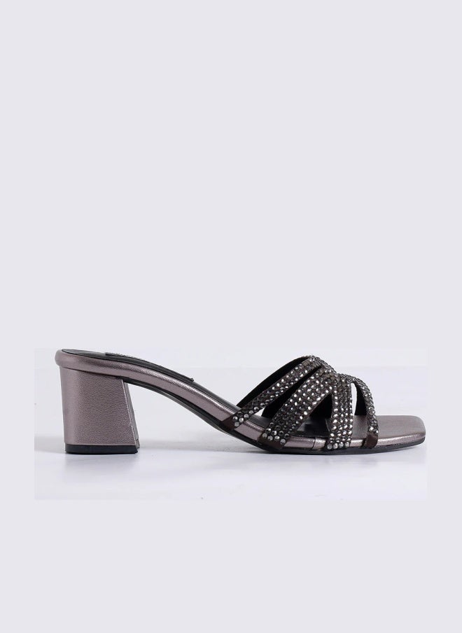 Crystalicious Asin 2.0 Handcarfted Block Heel 2.5 Inches Round Toe High Heel for for Party, Casual, Work, Date, Cocktail, Nightclub - Image 1