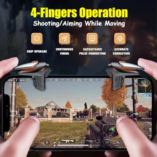 Mikirini 13 in 1 Mobile Phone Game Controller for iPhones & Android Phones, 2 Gaming Triggers Cell Phone Gaming Triggers compatible with PUBG Mobile/Fortnitee Mobile/Call of duty Mobile/Apex - Image 4