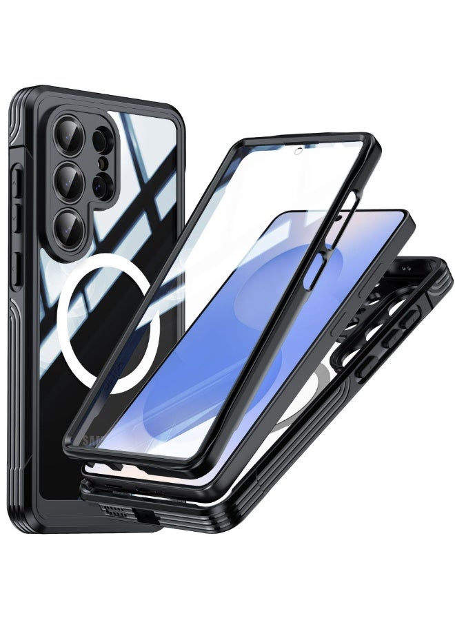 HaDoii Magnetic for Samsung Galaxy S26 Ultra Case with HD Screen Protector, Compatible with Magsafe, Military Grade Protection, 9H Tempered Glass Screen Full Body Shockproof Phone Cover 6.9", Black - Image 1