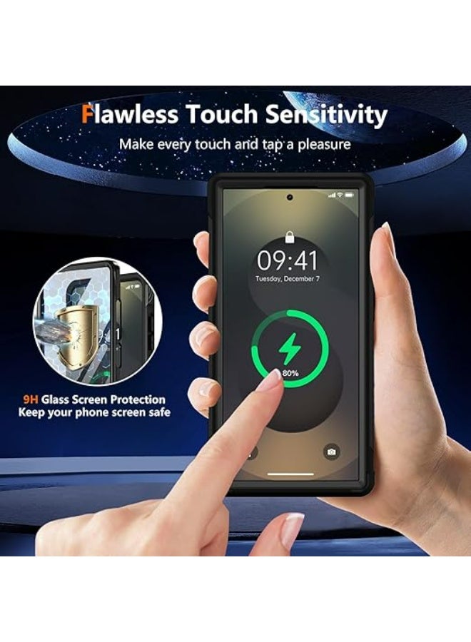 HaDoii Magnetic for Samsung Galaxy S26 Ultra Case with HD Screen Protector, Compatible with Magsafe, Military Grade Protection, 9H Tempered Glass Screen Full Body Shockproof Phone Cover 6.9", Black - Image 3