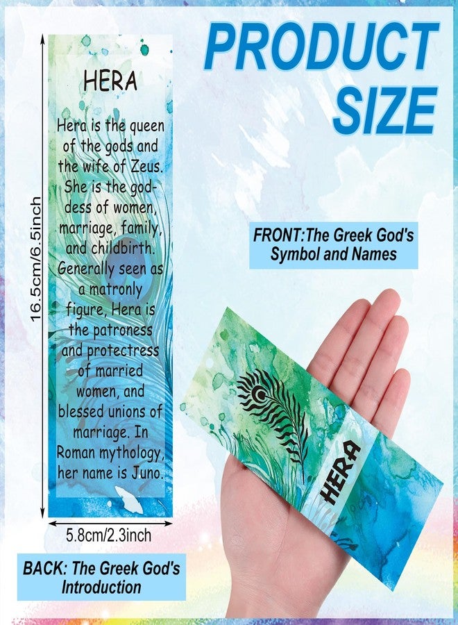 Skyygemm 56 Pcs Greek Mythology Bookmarks God Bookmarks Greek Mythology God Party Gifts Favors, Fit for Camp Half Blood, Birthday Party, 14 Styles - Image 2