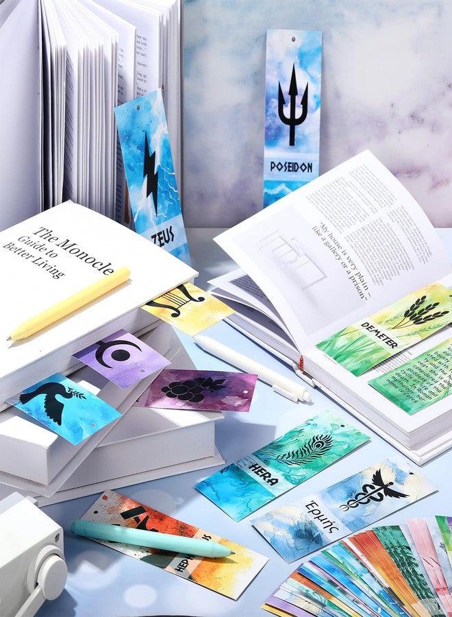 Skyygemm 56 Pcs Greek Mythology Bookmarks God Bookmarks Greek Mythology God Party Gifts Favors, Fit for Camp Half Blood, Birthday Party, 14 Styles - Image 4