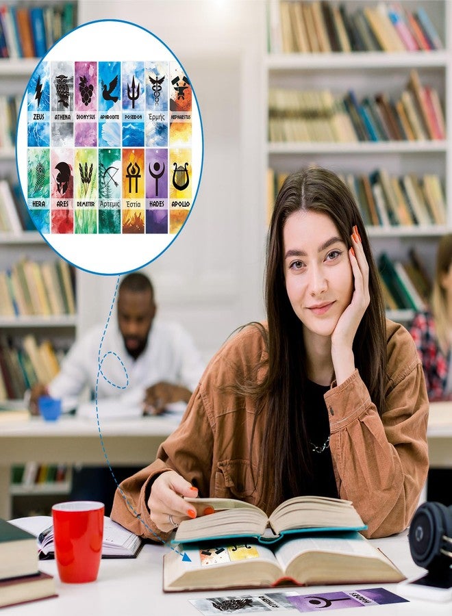 Skyygemm 56 Pcs Greek Mythology Bookmarks God Bookmarks Greek Mythology God Party Gifts Favors, Fit for Camp Half Blood, Birthday Party, 14 Styles - Image 5