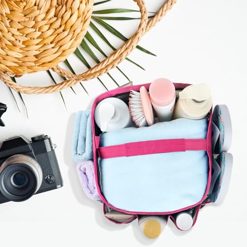 Attmu Mesh Shower Caddy Portable for College Dorm Room Essentials with 8 Pockets, Hanging Shower Caddy Dorm Basket, Quick Dry Shower Bag for Bathroom - Image 4