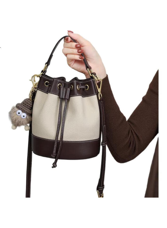 Viney Leather Handbag, Women'S Crossbody Bucket Bag, Luxury Shoulder Tote Bag, Birthday Gift For Girlfriend, Qixi Festival Present - Image 1