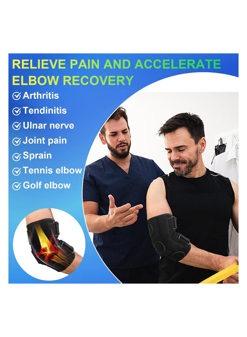 Elbow Brace for Ulnar Nerve Entrapment Splint, Elbow Splint, Cubital Tunnel Brace for Sleeping, Cubital Tunnel Syndrome Adjustable Stabilizer Elbow Support Fits - Image 4