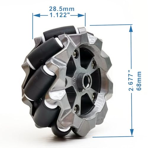 DWWTKL DIY Mecanum Robot Kit - 4WD Omnidirectional Wheels & Motors (4Pcs Wheels, 4Pcs TT Motor) - Image 2