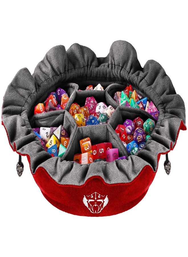 CardKingPro Immense Dice Bags with Pockets - Red - Capacity 150+ Dice - Great for Dice Hoarders - Image 1
