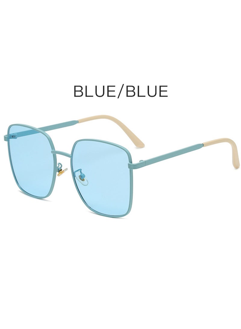 Retro Frosted Sunglasses Female Korean Version Of The Trend Of Large Rectangular Sunglasses - Image 1