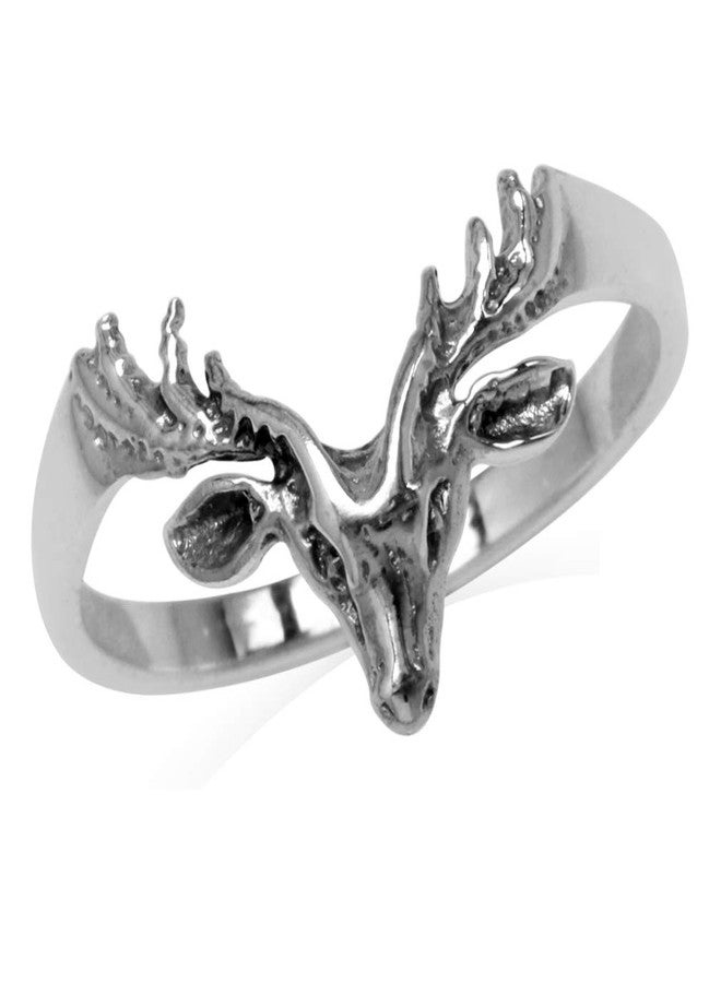 Silvershake 925 Sterling Silver Deer Fashion Casual Ring Size 7 - Image 1