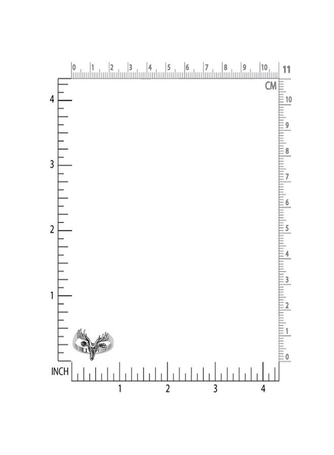 Silvershake 925 Sterling Silver Deer Fashion Casual Ring Size 7 - Image 2