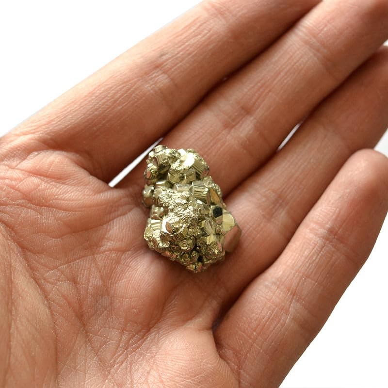 Crystu AAA Natural Certified Pyrite Rough Stone Pyrite Stone Original Pyrite Raw Stone Pyrite Raw Cluster from Peru Weight 60 gram - Image 3